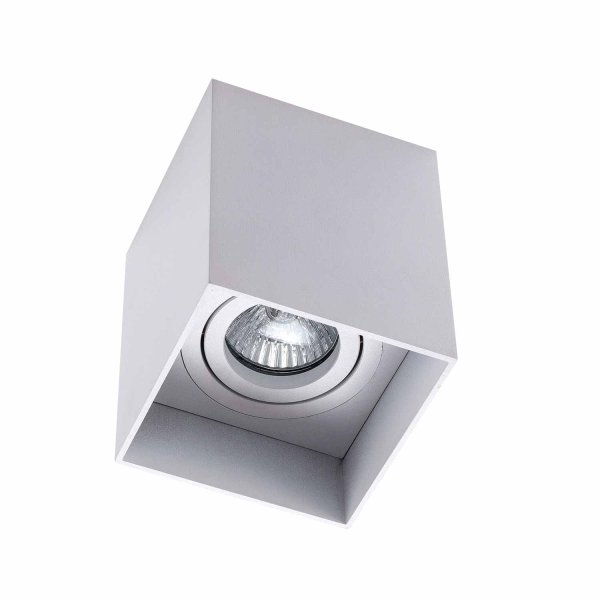 Spot de surface carré orientable 9x9 cm blanc Soff, lumière réglable en angle 2